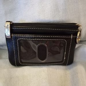 Fossil Leather Drivers license, change, key ring